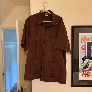 Men's Brown Short Sleeve Jacket